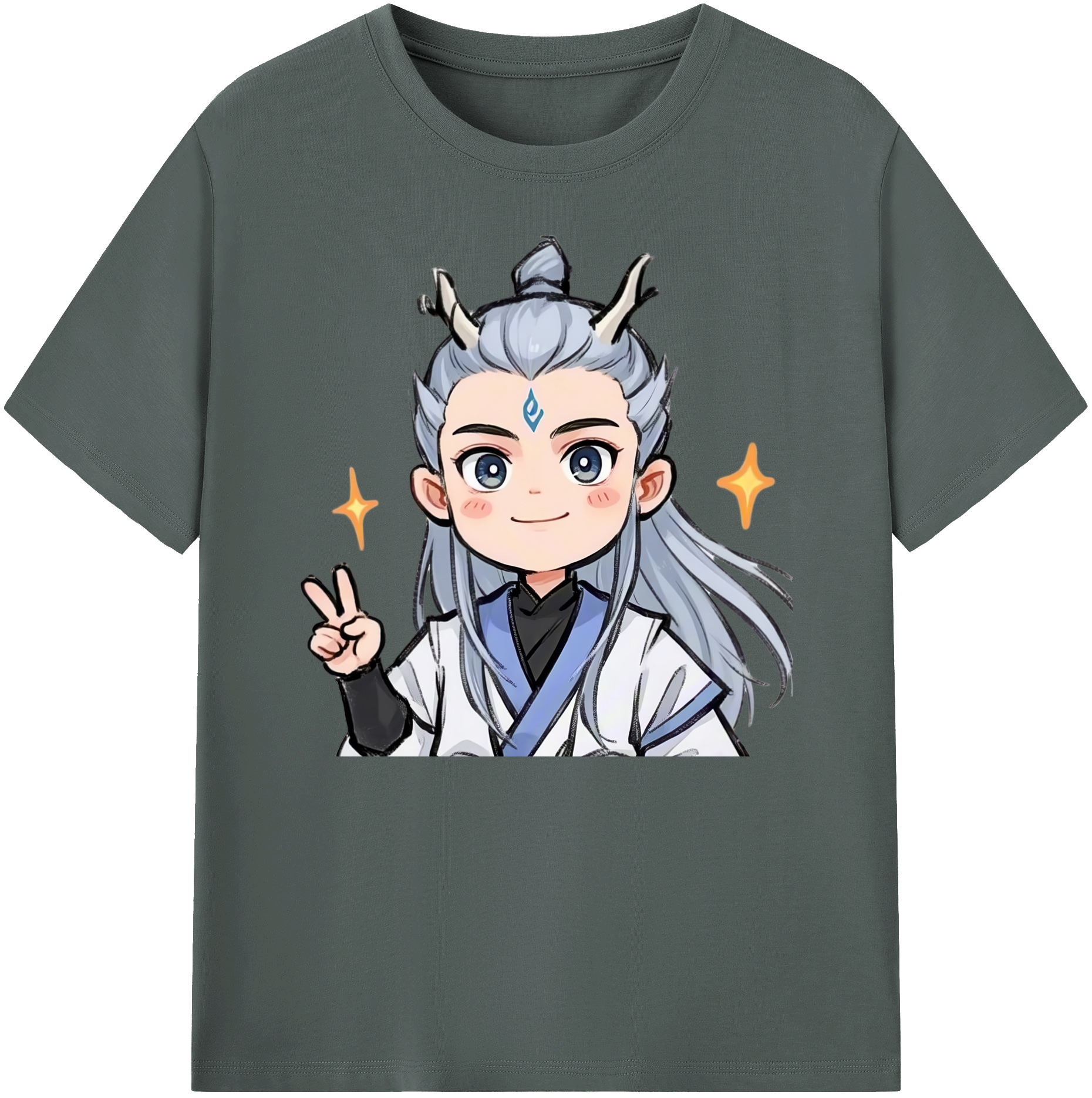 （画像用） Ne Zha 2 ナタ 魔童の大暴れ 綿100％ メンズ半袖Tシャツ｜肌触りやわらか＆通気性